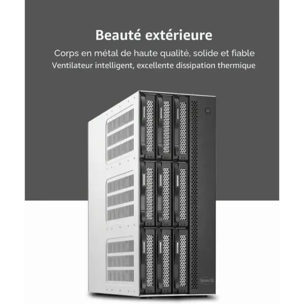 TERRAMASTER T9-450 - NAS 9 baies Intel Atom C3558R, 8 Go DDR4, 2 × 10 GbE SFP+, sans disque — 2 TERRAMASTER T9-450 - NAS 9 baies Intel Atom C3558R, 8 Go DDR4, 2 × 10 GbE SFP+, sans disque — 2