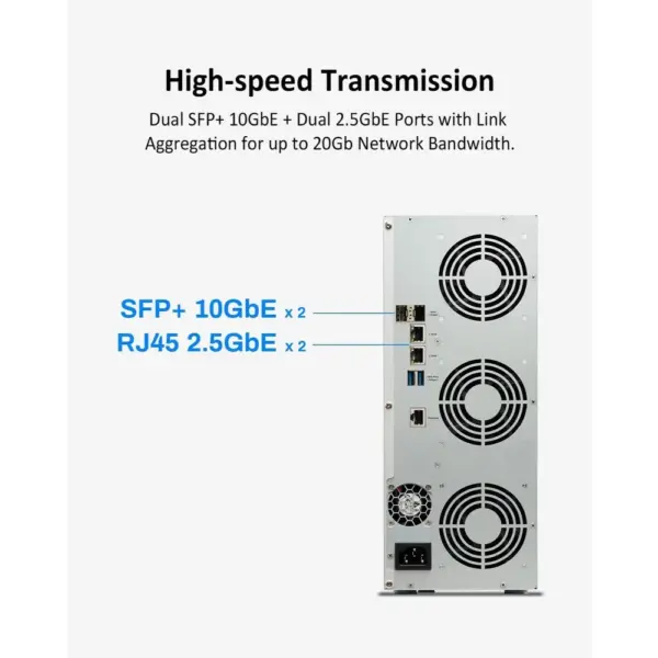 TERRAMASTER T9-450 - NAS a 9 alloggiamenti con 10 GbE SFP+, senza dischi — 4 TERRAMASTER T9-450 - NAS a 9 alloggiamenti con 10 GbE SFP+, senza dischi — 4