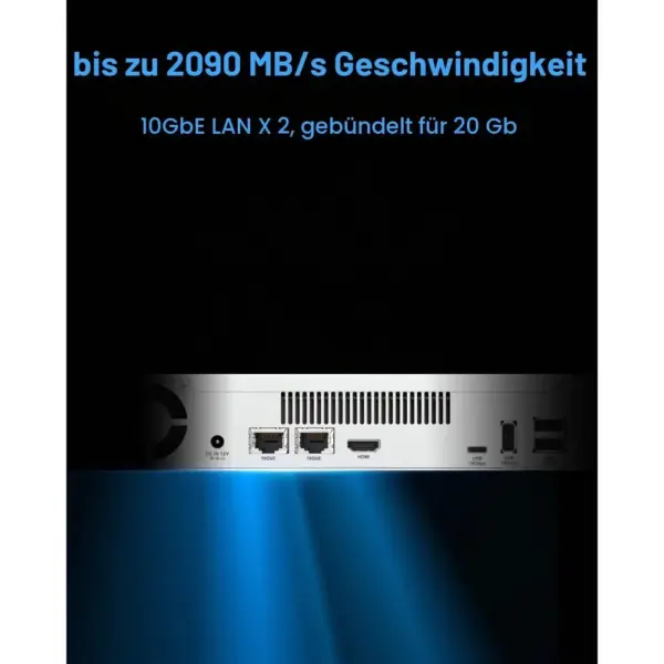 TERRAMASTER U4-500 - Rack-NAS 1U mit 4 Einschüben, Core i3-1215U, 8 GB DDR5 und 2 × 10 GbE, ohne Festplatten — 4 TERRAMASTER U4-500 - Rack-NAS 1U mit 4 Einschüben, Core i3-1215U, 8 GB DDR5 und 2 × 10 GbE, ohne Festplatten — 4