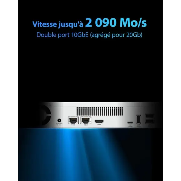 TERRAMASTER U4-500 - NAS rack 1U 4 baies Intel Core i3-1215U, 8 Go DDR5, 2 × 10 GbE, sans disque — 4 TERRAMASTER U4-500 - NAS rack 1U 4 baies Intel Core i3-1215U, 8 Go DDR5, 2 × 10 GbE, sans disque — 4