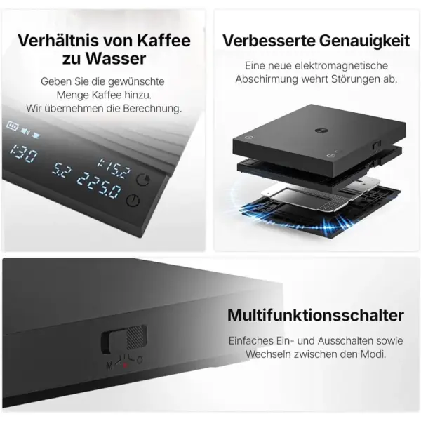 TIMEMORE Basic 3.0 - Kaffeewaage mit drei Brühmodi und Verhältnisanzeige — 2 TIMEMORE Basic 3.0 - Kaffeewaage mit drei Brühmodi und Verhältnisanzeige — 2