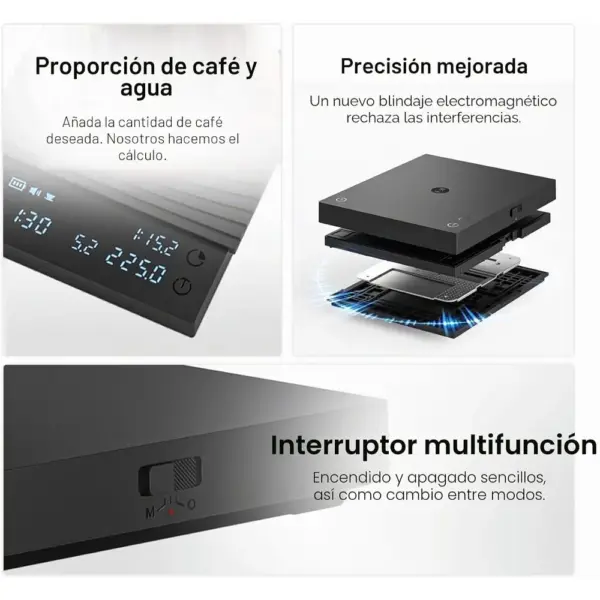 TIMEMORE Basic 3.0 - Báscula de café con temporizador, ratio y caudal — 2 TIMEMORE Basic 3.0 - Báscula de café con temporizador, ratio y caudal — 2