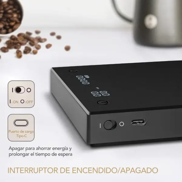TIMEMORE Black Mirror Basic Pro - Báscula de café con caudal y temporizador — 5 TIMEMORE Black Mirror Basic Pro - Báscula de café con caudal y temporizador — 5