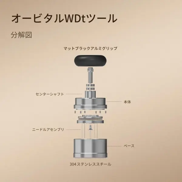 TIMEMORE PUCKS 58,4 mm - Espresso-Set mit Tamper, WDT-Werkzeug und Verteiler — 4 TIMEMORE PUCKS 58,4 mm - Espresso-Set mit Tamper, WDT-Werkzeug und Verteiler — 4