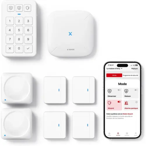 X-Sense AS08 - Kit alarme maison sans fil avec base SBS50 — 1 X-Sense AS08 - Kit alarme maison sans fil avec base SBS50 — 1