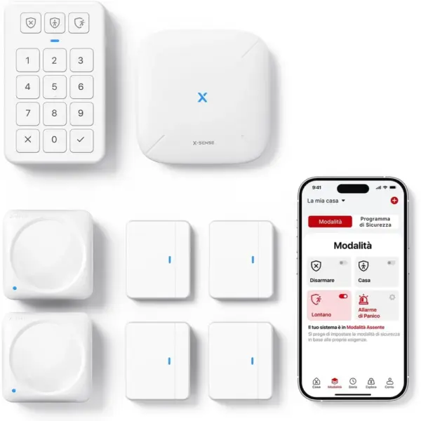 X-Sense AS08 - Kit allarme casa wireless con stazione base SBS50 — 1 X-Sense AS08 - Kit allarme casa wireless con stazione base SBS50 — 1