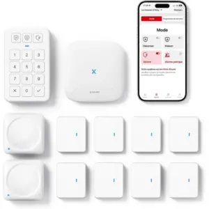 X-Sense AS12 - Kit alarme maison sans fil avec base SBS50, 8 capteurs d’ouverture — 1