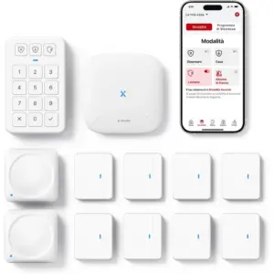 X-Sense AS12 - Kit allarme casa wireless 12 pezzi con base SBS50 — 1