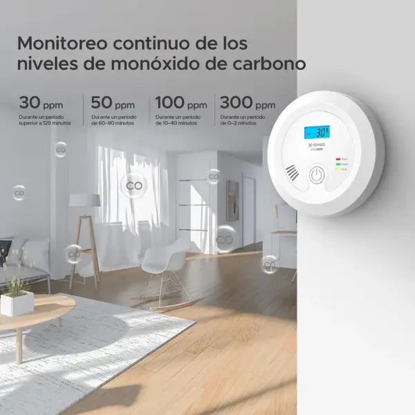 X-Sense CO03B - Detector de monóxido de carbono con pantalla, vida útil de 10 años — 3 X-Sense CO03B - Detector de monóxido de carbono con pantalla, vida útil de 10 años — 3