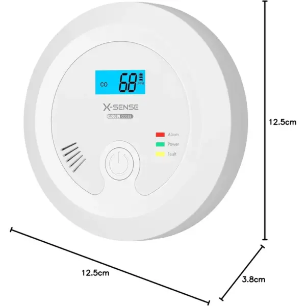 X-Sense CO03B - Détecteur de monoxyde de carbone à écran rétroéclairé — 2 X-Sense CO03B - Détecteur de monoxyde de carbone à écran rétroéclairé — 2