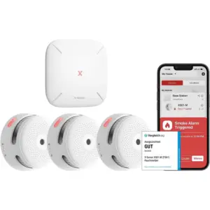 X-Sense FS31 - Kit of 3 interlinked smoke alarms with SBS50 base station — 1