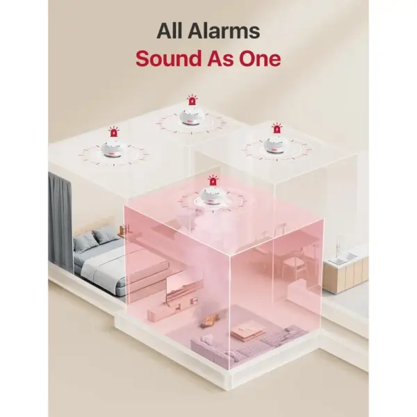 X-Sense FS31 - Kit of 3 interlinked smoke alarms with SBS50 base station — 4 X-Sense FS31 - Kit of 3 interlinked smoke alarms with SBS50 base station — 4
