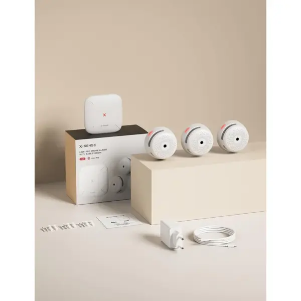 X-Sense FS31 - Kit de 3 détecteurs de fumée connectés avec base SBS50 — 2 X-Sense FS31 - Kit de 3 détecteurs de fumée connectés avec base SBS50 — 2