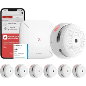 X-Sense FS61 - Kit de 6 détecteurs de fumée connectés avec base SBS50 — 1