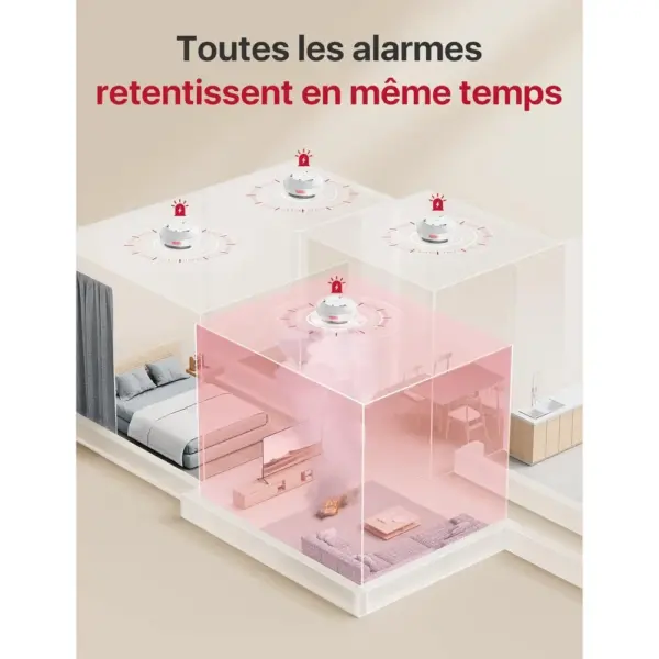 X-Sense FS61 - Kit de 6 détecteurs de fumée connectés avec base SBS50 — 5 X-Sense FS61 - Kit de 6 détecteurs de fumée connectés avec base SBS50 — 5
