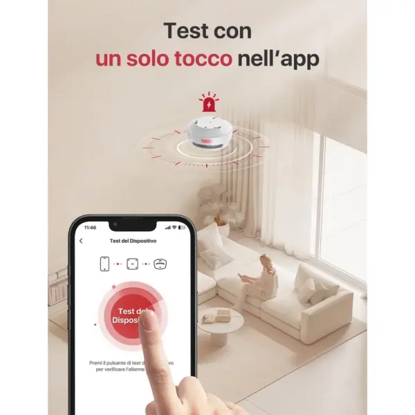 X-Sense FS61 - Kit 6 rilevatori di fumo interconnessi con base SBS50 — 5 X-Sense FS61 - Kit 6 rilevatori di fumo interconnessi con base SBS50 — 5