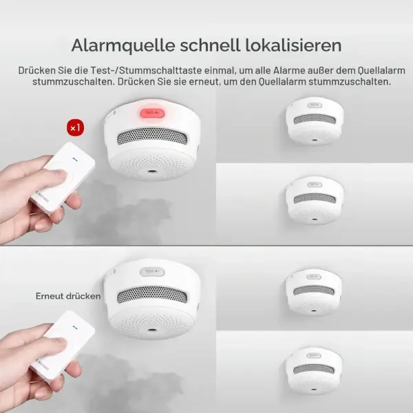 X-Sense RC01 - Fernbedienung für funkvernetzte X-Sense Melder — 3 X-Sense RC01 - Fernbedienung für funkvernetzte X-Sense Melder — 3