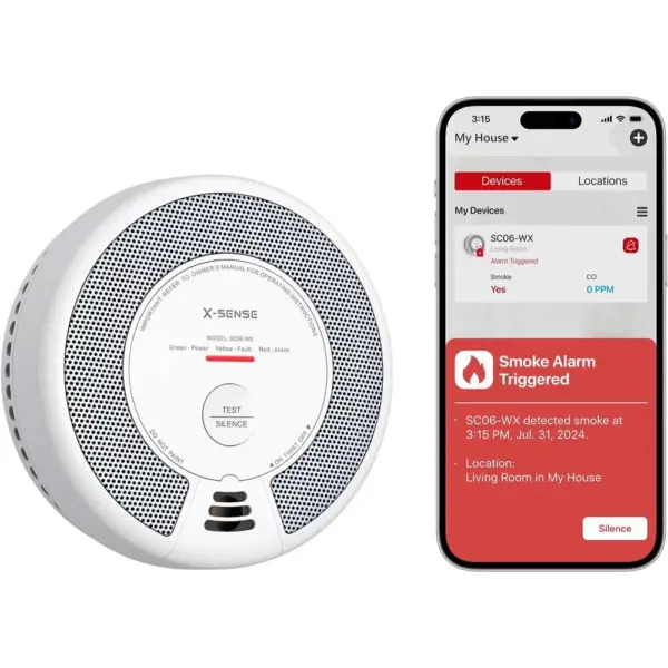 X-Sense SC06-WX - Alarma de humo y monóxido de carbono Wi-Fi — 1 X-Sense SC06-WX - Alarma de humo y monóxido de carbono Wi-Fi — 1
