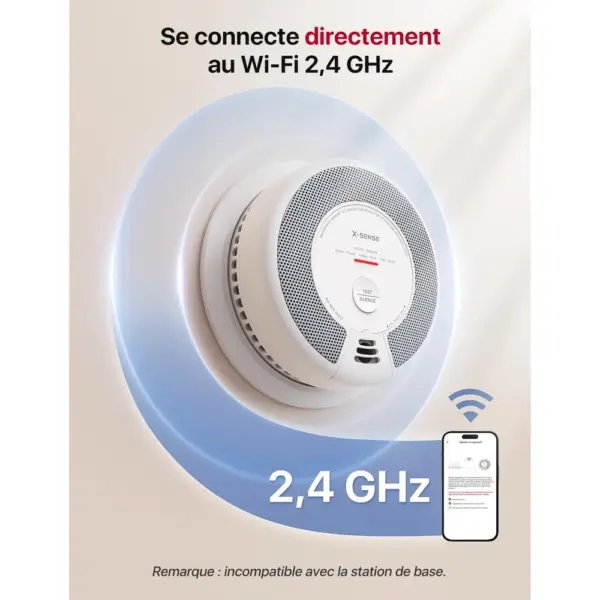 X-Sense SC06-WX - Détecteurs de fumée et de CO Wi-Fi, lot de 2 — 3 X-Sense SC06-WX - Détecteurs de fumée et de CO Wi-Fi, lot de 2 — 3