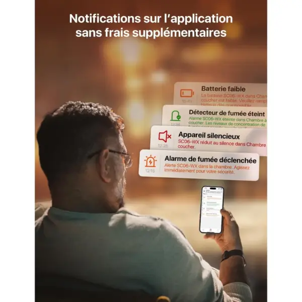 X-Sense SC06-WX - Détecteurs de fumée et de CO Wi-Fi, lot de 2 — 5 X-Sense SC06-WX - Détecteurs de fumée et de CO Wi-Fi, lot de 2 — 5