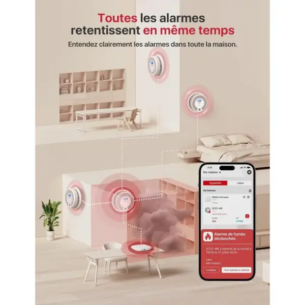 X-Sense SC07-MR - Détecteur de fumée et de CO pour base SBS50 — 3 X-Sense SC07-MR - Détecteur de fumée et de CO pour base SBS50 — 3