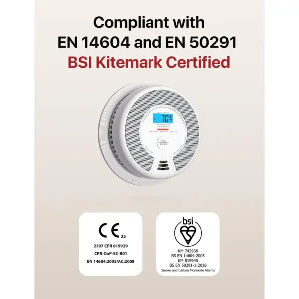 X-Sense SC07-WX - Wi-Fi smoke and CO alarm with app control, single unit — 2 X-Sense SC07-WX - Wi-Fi smoke and CO alarm with app control, single unit — 2