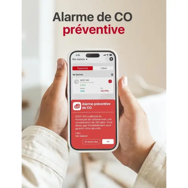 X-Sense SC07-WX - Détecteur de fumée et de CO connecté Wi-Fi — 5 X-Sense SC07-WX - Détecteur de fumée et de CO connecté Wi-Fi — 5