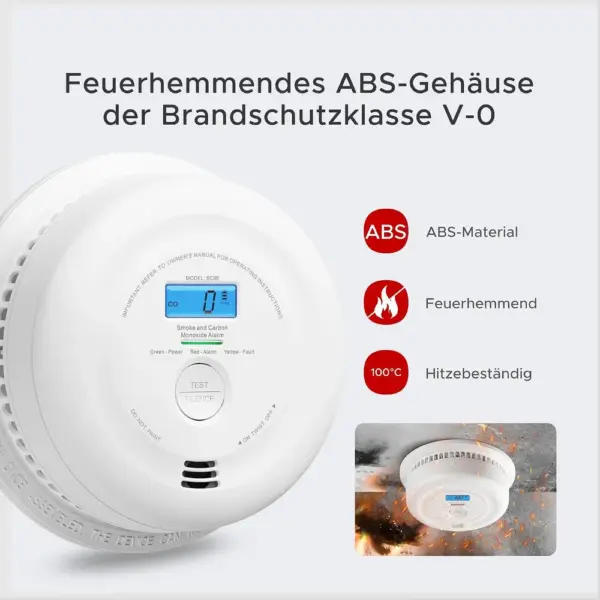 X-Sense SC08 - Rauch- und CO-Melder mit LCD und 10-Jahres-Batterie — 4 X-Sense SC08 - Rauch- und CO-Melder mit LCD und 10-Jahres-Batterie — 4