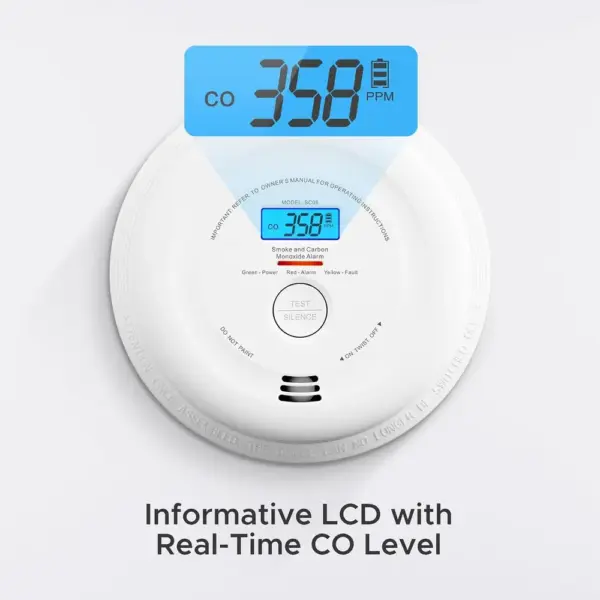 X-Sense SC08 - Smoke and CO alarm with LCD and 10-year battery, single unit — 3 X-Sense SC08 - Smoke and CO alarm with LCD and 10-year battery, single unit — 3