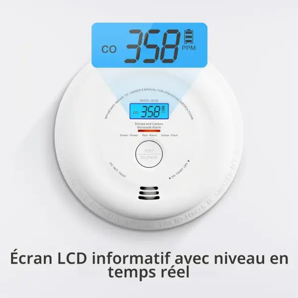 X-Sense SC08 - Détecteur de fumée et de CO autonome, batterie 10 ans — 3 X-Sense SC08 - Détecteur de fumée et de CO autonome, batterie 10 ans — 3