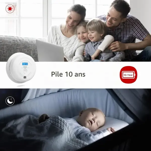 X-Sense SC08 - Détecteur de fumée et de CO autonome, batterie 10 ans — 4 X-Sense SC08 - Détecteur de fumée et de CO autonome, batterie 10 ans — 4