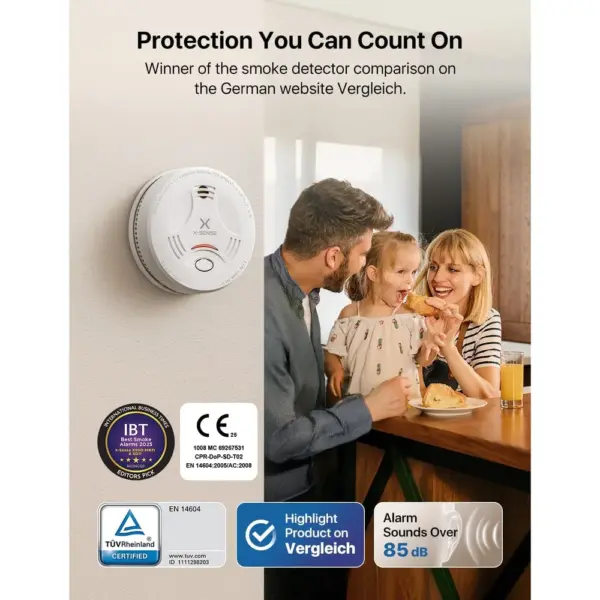 X-Sense SD11 - Smoke alarm with 10-year sealed battery, pack of 2 — 2 X-Sense SD11 - Smoke alarm with 10-year sealed battery, pack of 2 — 2