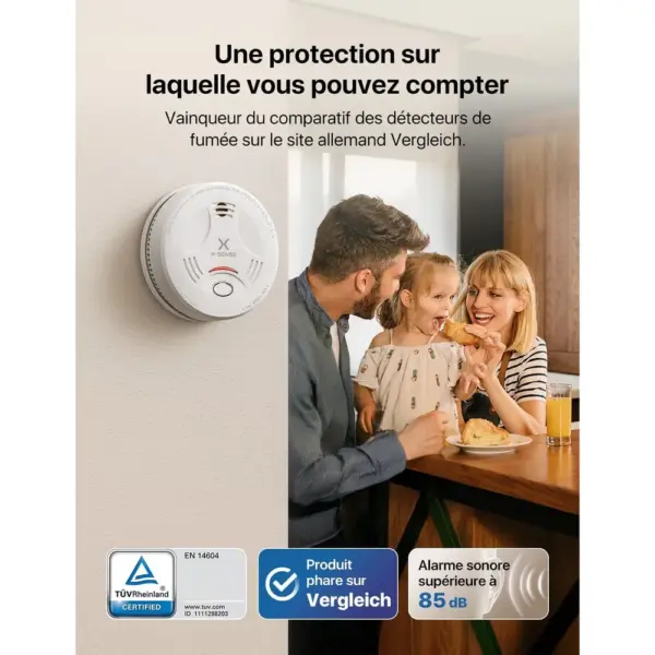 X-Sense SD11 - Détecteur de fumée autonome, batterie scellée 10 ans — 3 X-Sense SD11 - Détecteur de fumée autonome, batterie scellée 10 ans — 3