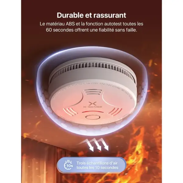 X-Sense SD11 - Détecteur de fumée autonome, batterie scellée 10 ans — 5 X-Sense SD11 - Détecteur de fumée autonome, batterie scellée 10 ans — 5