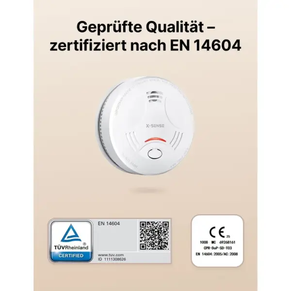 X-Sense SD11-MR61 - 6 smarte Rauchmelder mit Nachtmodus und Basisstation — 2 X-Sense SD11-MR61 - 6 smarte Rauchmelder mit Nachtmodus und Basisstation — 2