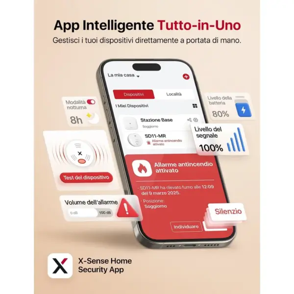 X-Sense SD11-MR - Kit 3 rilevatori di fumo con base SBS50 — 2 X-Sense SD11-MR - Kit 3 rilevatori di fumo con base SBS50 — 2
