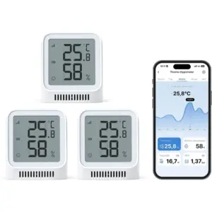 X-Sense STH0A - Thermo-Hygrometer mit 2,7-Zoll-LCD, 3 Sensoren — 1