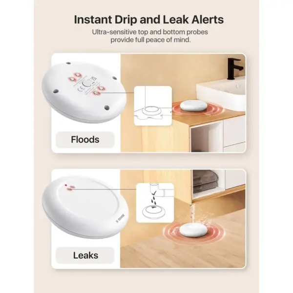 X-Sense SWS0A - Slim water leak detector with app alerts, single unit — 2 X-Sense SWS0A - Slim water leak detector with app alerts, single unit — 2