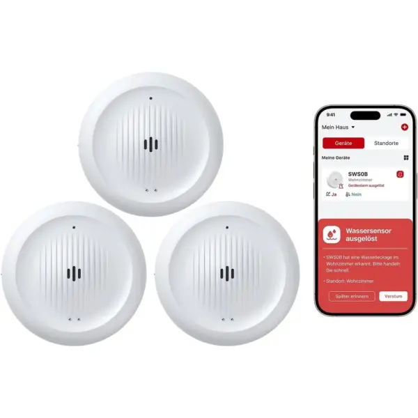 X-Sense SWS0B - WLAN-Wassermelder mit Frostwarnung, 3er-Set — 1 X-Sense SWS0B - WLAN-Wassermelder mit Frostwarnung, 3er-Set — 1