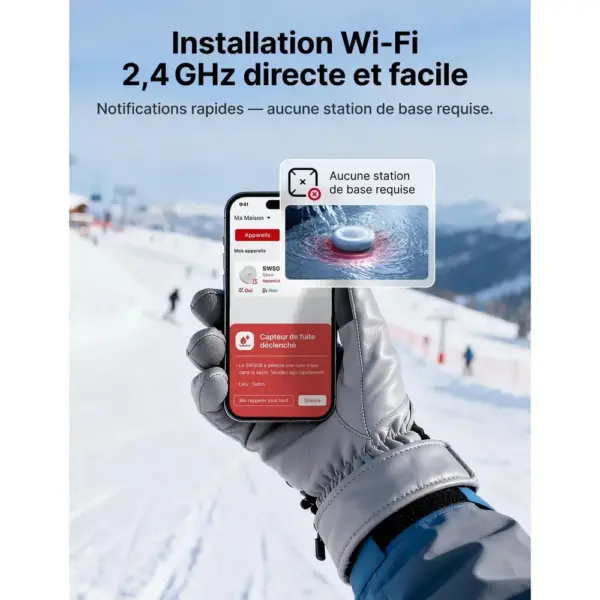 X-Sense SWS0B - Détecteurs de fuite d’eau Wi-Fi avec alerte gel, lot de 3 — 3 X-Sense SWS0B - Détecteurs de fuite d’eau Wi-Fi avec alerte gel, lot de 3 — 3