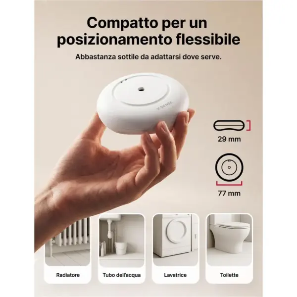 X-Sense SWS54 - Kit 3 rilevatori di perdite d’acqua con stazione base — 4 X-Sense SWS54 - Kit 3 rilevatori di perdite d’acqua con stazione base — 4
