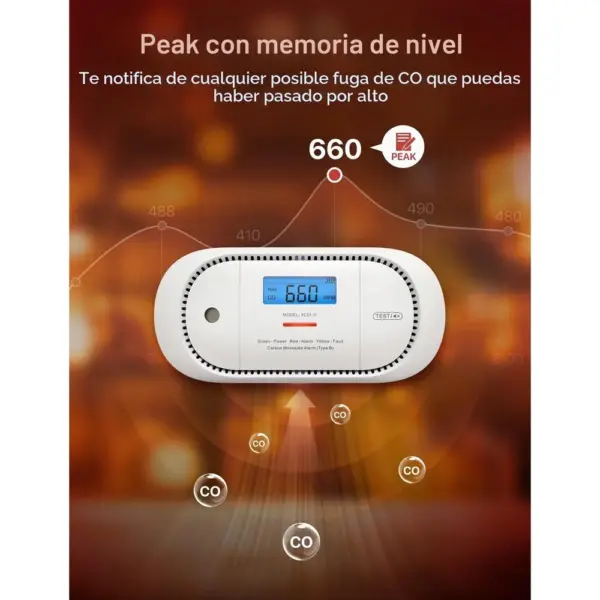X-Sense XC01-R - Detector de monóxido de carbono con pantalla y memoria de pico — 4 X-Sense XC01-R - Detector de monóxido de carbono con pantalla y memoria de pico — 4