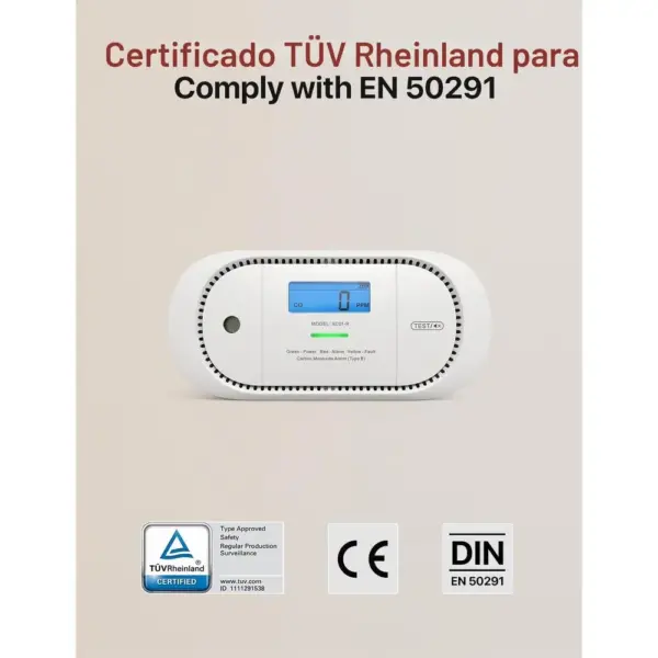 X-Sense XC01-R - Detector de monóxido de carbono con pantalla y memoria de pico — 5 X-Sense XC01-R - Detector de monóxido de carbono con pantalla y memoria de pico — 5