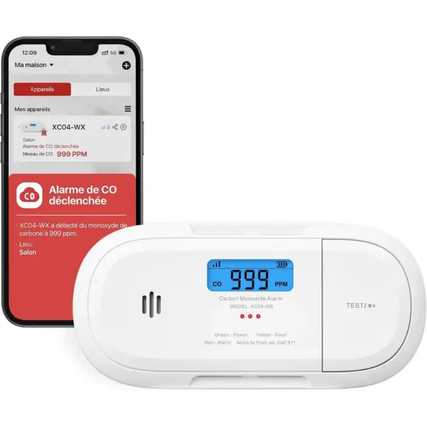 X-Sense XC04-WX - Détecteur de monoxyde de carbone connecté Wi-Fi — 1 X-Sense XC04-WX - Détecteur de monoxyde de carbone connecté Wi-Fi — 1