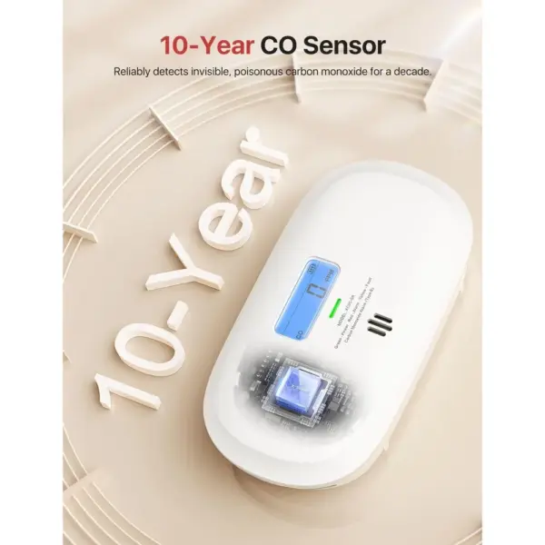 X-Sense XC0C-SR - Compact CO alarm with display and 10-year sensor, single unit — 3 X-Sense XC0C-SR - Compact CO alarm with display and 10-year sensor, single unit — 3