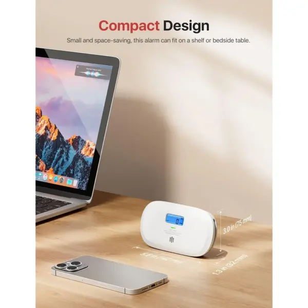 X-Sense XC0C-SR - Compact CO alarm with display and 10-year sensor, single unit — 5 X-Sense XC0C-SR - Compact CO alarm with display and 10-year sensor, single unit — 5