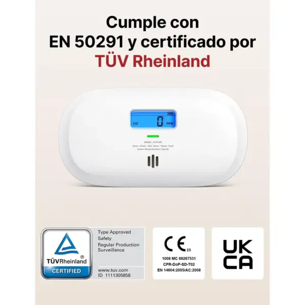 X-Sense XC0C-SR - Detector de monóxido de carbono portátil con pantalla — 2 X-Sense XC0C-SR - Detector de monóxido de carbono portátil con pantalla — 2