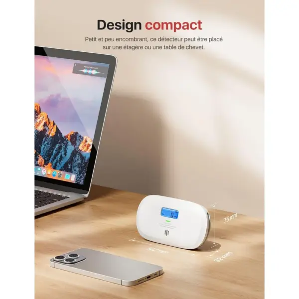 X-Sense XC0C-SR - Détecteur de monoxyde de carbone compact à poser — 4 X-Sense XC0C-SR - Détecteur de monoxyde de carbone compact à poser — 4