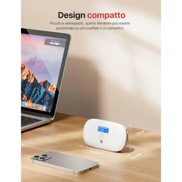 X-Sense XC0C-SR - Rilevatore di monossido di carbonio compatto da appoggio — 4 X-Sense XC0C-SR - Rilevatore di monossido di carbonio compatto da appoggio — 4