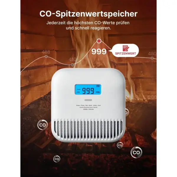 X-Sense XC0K-SN - Tragbarer CO-Melder mit 10-Jahres-Batterie — 4 X-Sense XC0K-SN - Tragbarer CO-Melder mit 10-Jahres-Batterie — 4